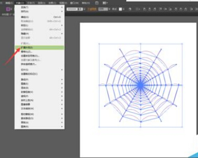 怎么用AI绘制蜘蛛网图案