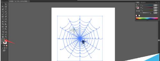 怎么用AI绘制蜘蛛网图案