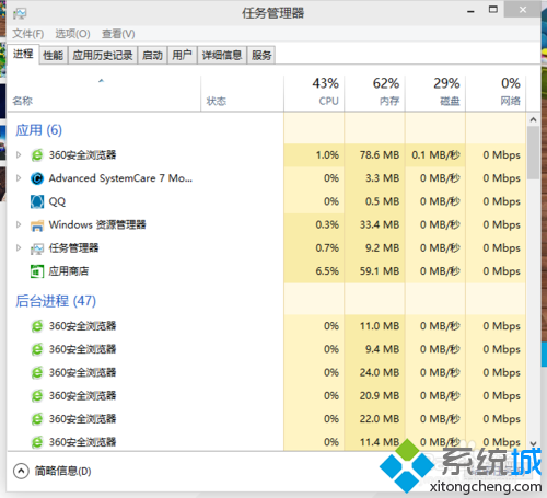 windows10系统下任务管理器显示不全的解决步骤4