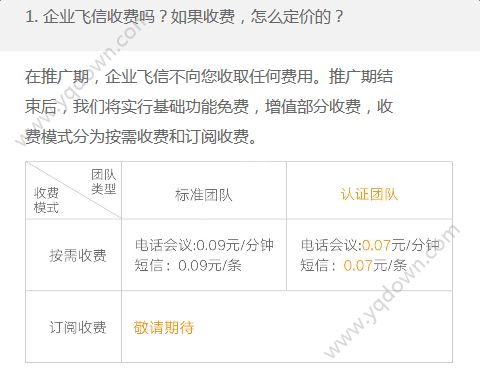 企业飞信收费吗？ 全福编程网