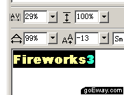 Fireworks制作环绕文字