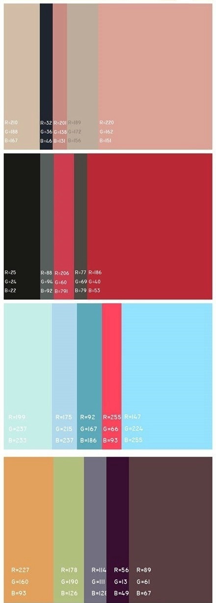 一组舒服实用设计配色方案 全福编程网