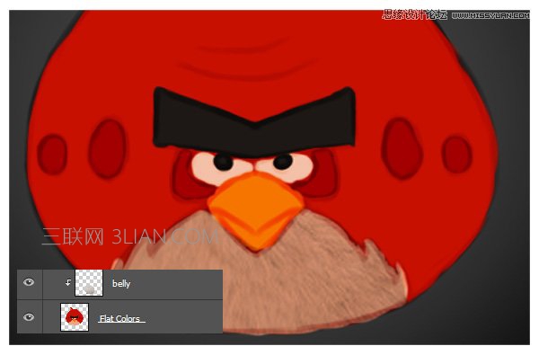 Photoshop绘制可爱的愤怒的小鸟效果图,PS教程,思缘教程网
