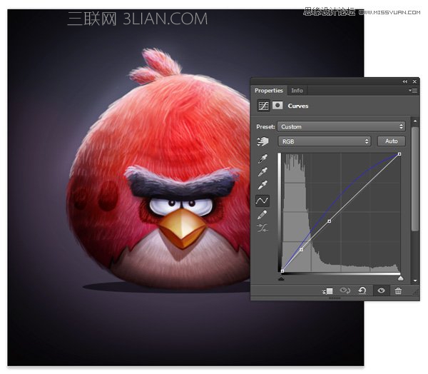 Photoshop绘制可爱的愤怒的小鸟效果图,PS教程,思缘教程网