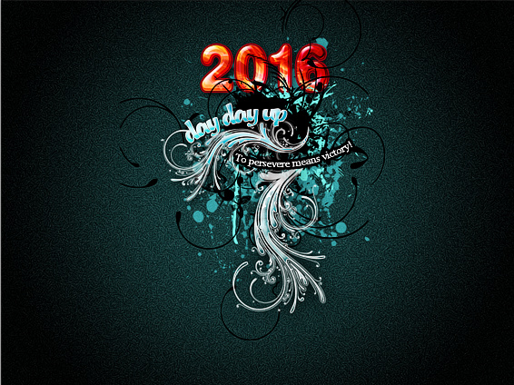 PS制作2016质感文字效果   全福编程网
