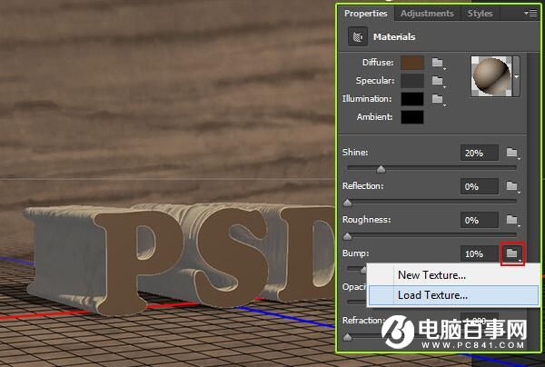 Photoshop创建木质的纹理文字效果教程