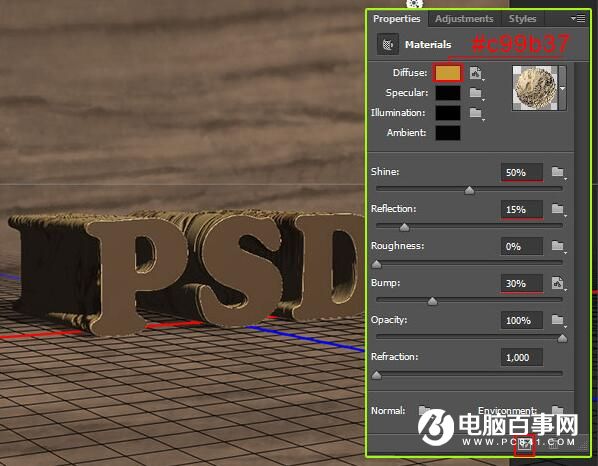 Photoshop创建木质的纹理文字效果教程