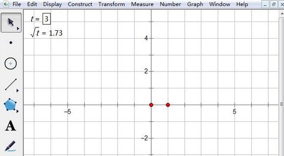 几何画板,几何画板绘制,几何画板绘制带根号坐标