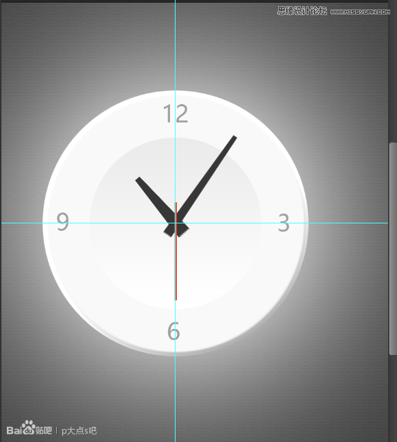 Photoshop绘制盘子形状的钟表效果,PS教程,思缘教程网