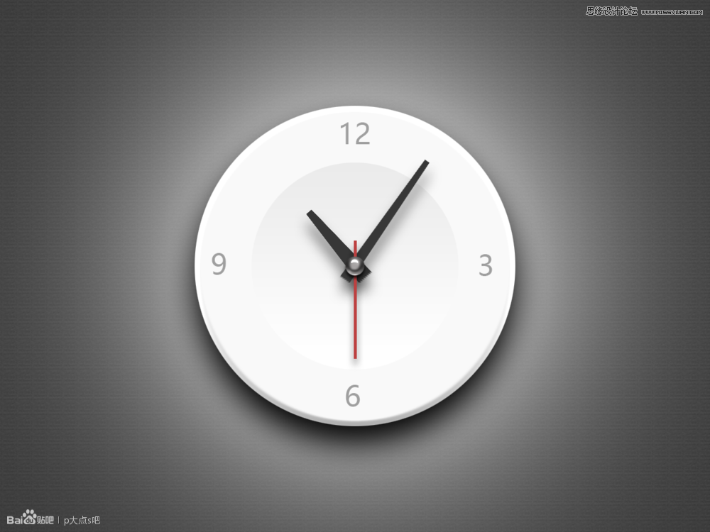 Photoshop绘制盘子形状的钟表效果,PS教程,思缘教程网