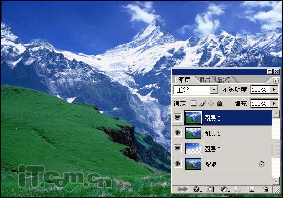 photoshop照片合成教程-梦幻冰山制作