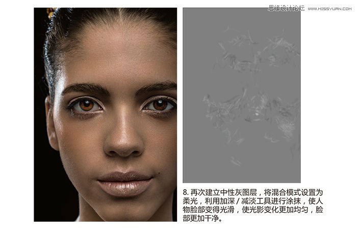 Photoshop给模特照片保留质感磨皮处理,PS教程,思缘教程网