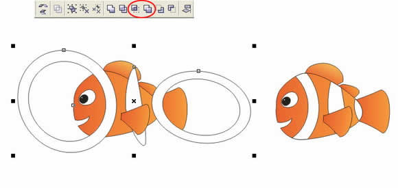 Coreldraw绘制小鱼Nemo