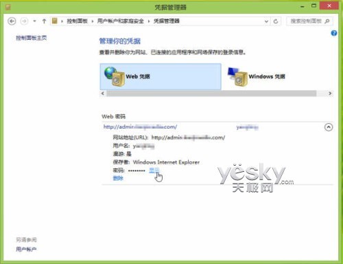 密码管理箱 Win8凭据管理器使用方便安全