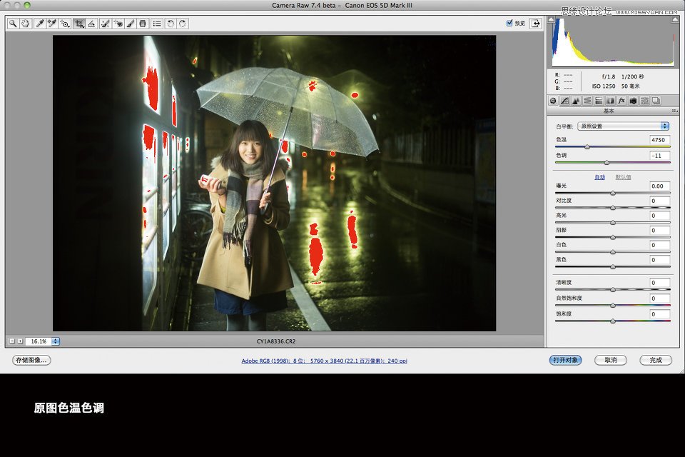 CameraRaw调出雨夜外景惊艳的冷色效果,PS教程,思缘教程网