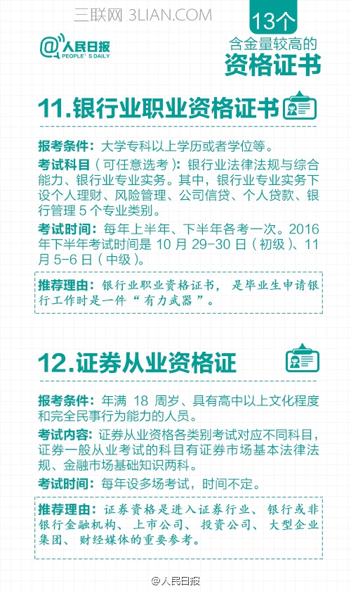 职业资格证书47项取消列表 资格证含金量排名