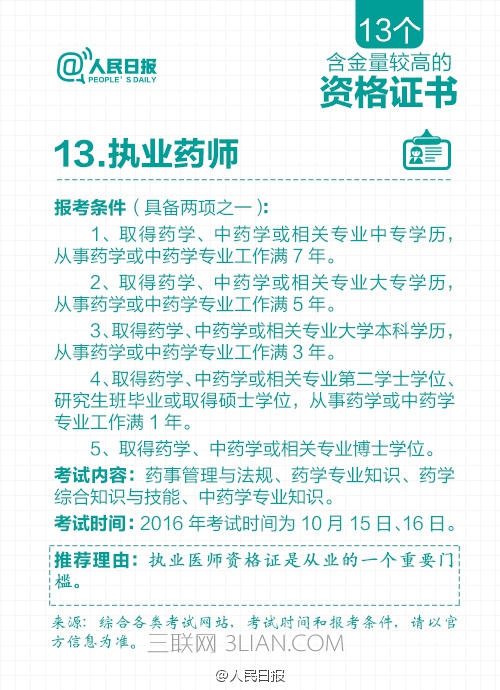 职业资格证书47项取消列表 资格证含金量排名