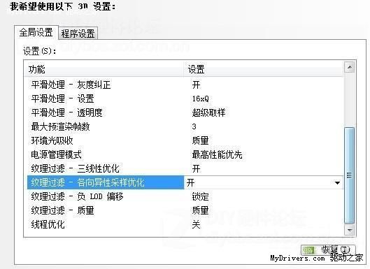 NVIDIA显卡控制面板设置详解