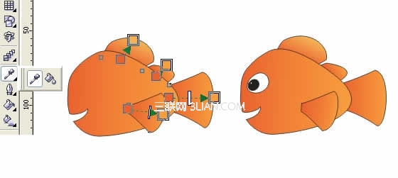 Coreldraw绘制海底总动员小鱼Nemo