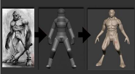ZBrush雕刻肌肉,zbrush雕刻