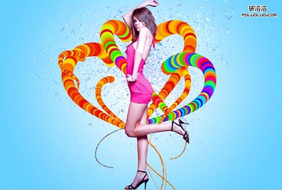 Photoshop CS5百变画笔教程之立体彩带特效   全福编程网教程