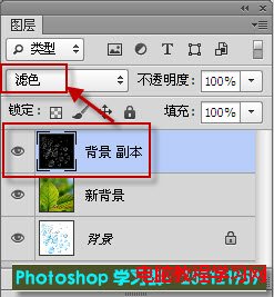 Photoshop滤色混合模式