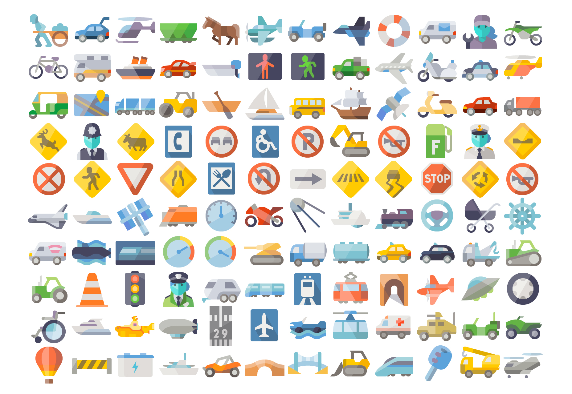 neat-flat-transportation-vector-icons