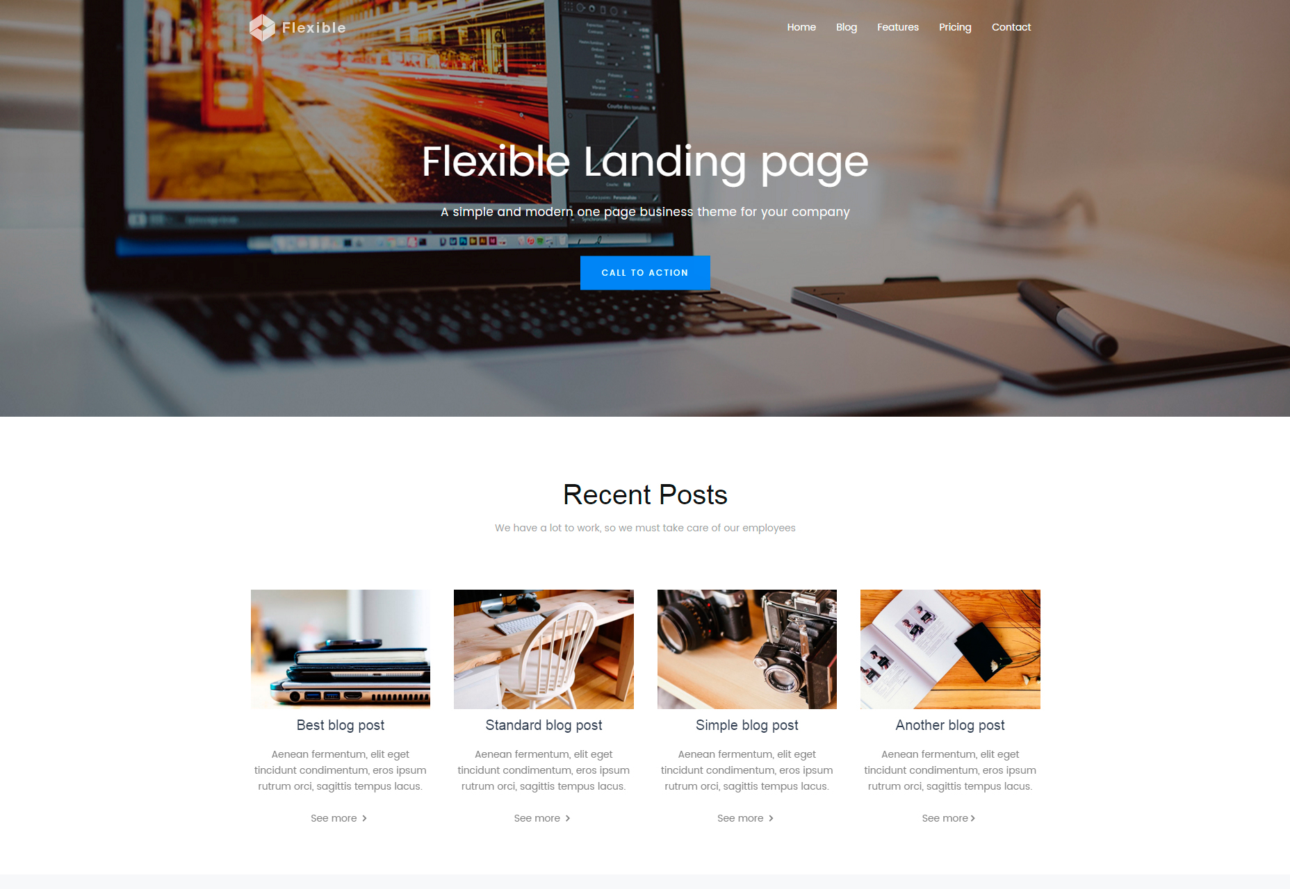 flexible-clean-bootstrap-landing-page