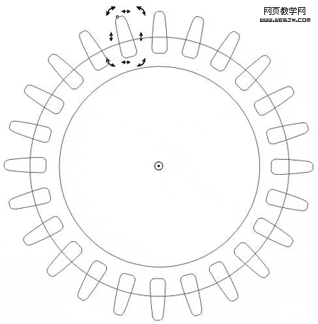 CorelDRAW实例教程：绘制立体齿轮-网页教学网