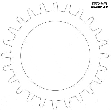 CorelDRAW实例教程：绘制立体齿轮-网页教学网