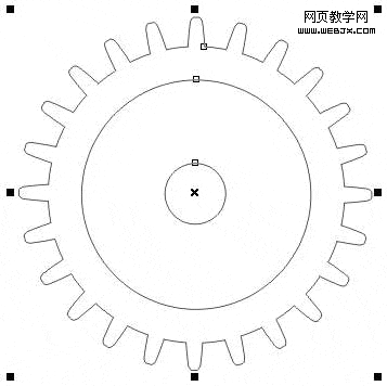 CorelDRAW实例教程：绘制立体齿轮-网页教学网