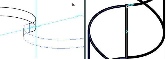 Step 4 - rotate and duplicate the 2 segments of the ribbon