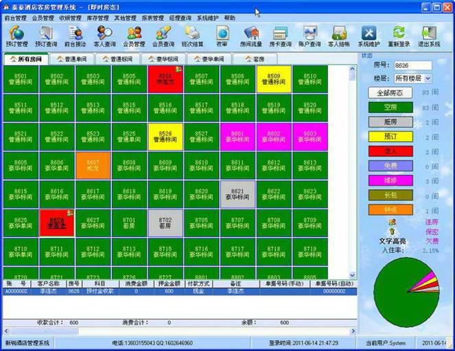 新锐酒店客房管理系统完全使用手册 全福编程网教程
