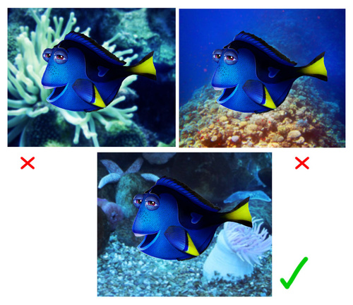 PS教程：Photoshop合成可爱健忘的Dory