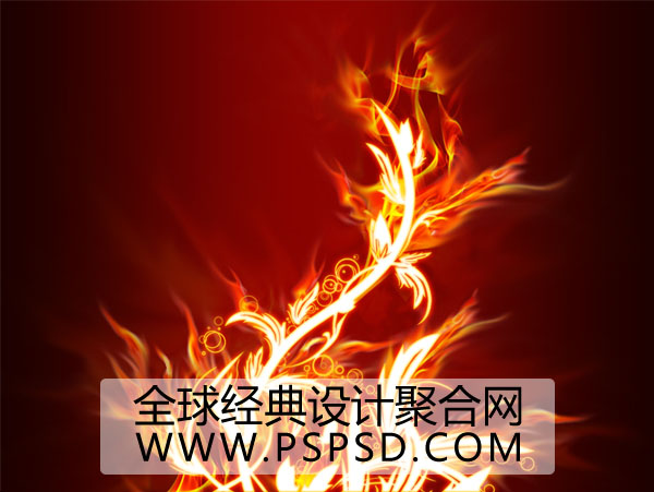 PS制作抽象的火焰花   全福编程网