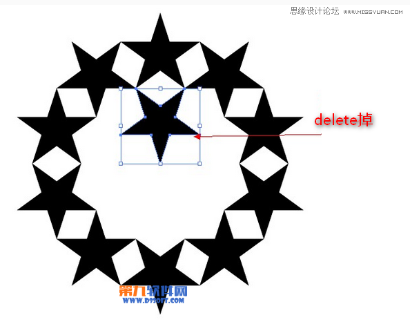 Illustrator制作复杂的五角星图案教程,PS教程, 