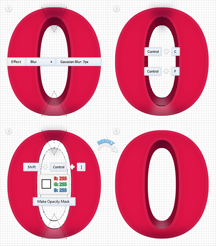 AI绘制立体Opera浏览器图标 全福编程网教程