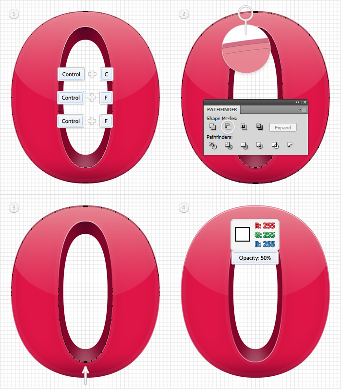 AI绘制立体Opera浏览器图标 全福编程网教程