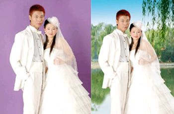 PhotoShop简单抠白色婚纱及换背景的方法 全福编程网教程