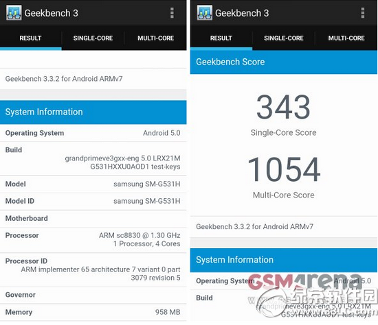 三星galaxy grand prime超值版跑分测评