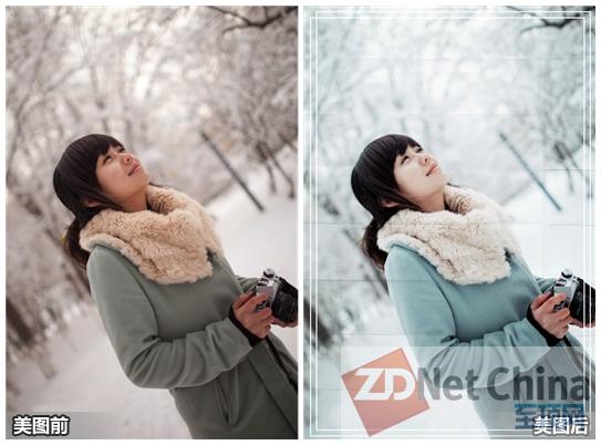美图秀秀打造晶莹雪景照 雪中精灵 全福编程网