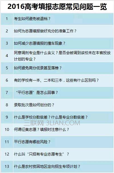 2016高考填报志愿常见问题 高考填报志愿要注意什么全福编程网