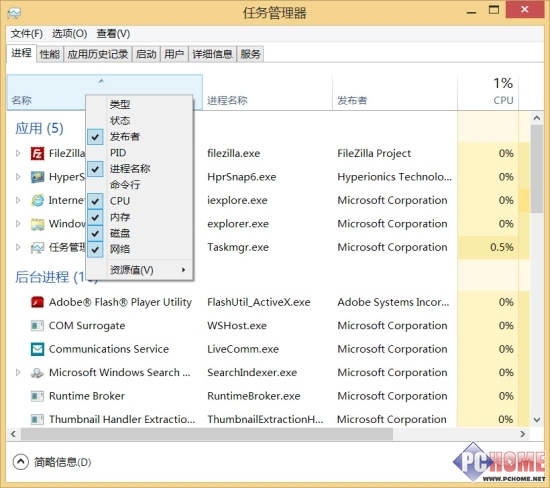 Windows 8进阶技巧之玩转任务管理器