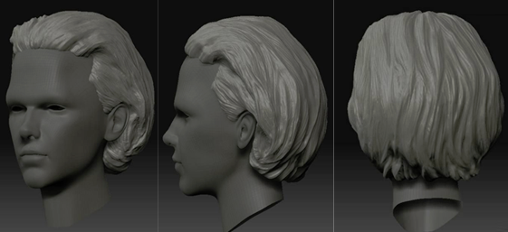 zbrush雕刻笔刷,zbrush头发笔刷,ZBrush头发雕刻