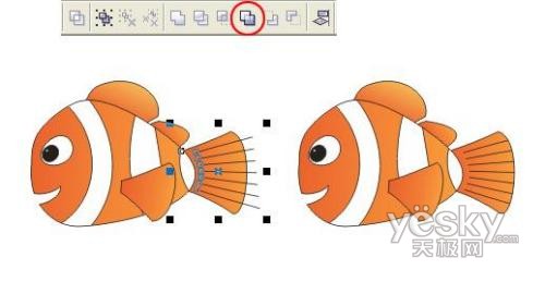 Coreldraw绘制海底总动员小鱼Nemo