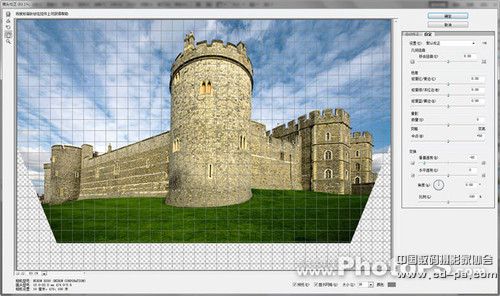 用photoshop把倾斜的建筑拉直调正