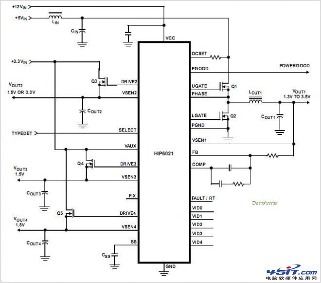 公版HIP6021电源IC电路图