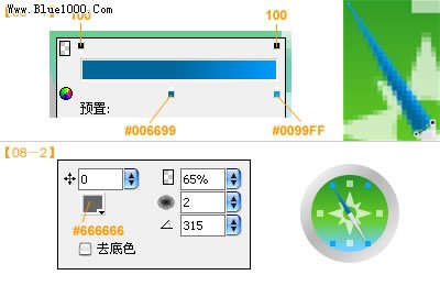 Fireworks 8 制作指南针