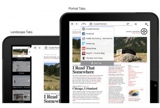 Mozilla展示平板电脑版火狐浏览器界面(组图)