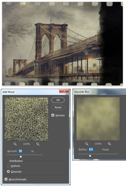 PS教程：Photoshop创建怀旧老胶卷照片